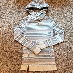 Ampersand Striped Hooded Sweater